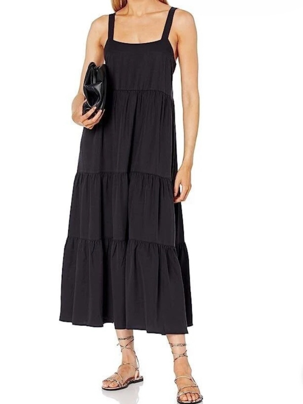 Black Tiered Maxi Dress - Women's Sleeveless Summer Dress